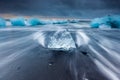 Ice beach at jokulsarlon, Iceland