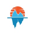 Ice Berg icon Vector Illustration design Logo