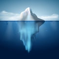 Ice berg on water concept vector background. Royalty Free Stock Photo