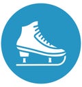 Ice blading Vector icon which can be easily modified or edit