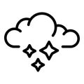 Ice blizzard cloud icon, outline style