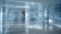 Ice-block architectural space Royalty Free Stock Photo