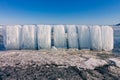 Ice blocks on blue ice, Olkhon island, Lake Baikal