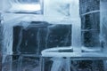 Ice blocks wall Royalty Free Stock Photo