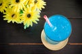 Ice blue drink Royalty Free Stock Photo