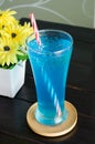 Ice blue drink Royalty Free Stock Photo