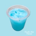 ice blue drink or ice vanilla blue flavour drink Royalty Free Stock Photo