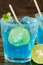 Ice blue drink Royalty Free Stock Photo