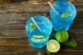 Ice blue drink Royalty Free Stock Photo