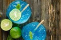 Ice blue drink Royalty Free Stock Photo