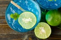 Ice blue drink Royalty Free Stock Photo