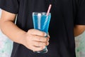 Ice blue drink Royalty Free Stock Photo