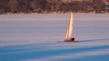 Ice Boat Sailing on Lake Pepin Royalty Free Stock Photo