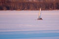 Ice Boat Sailing on Lake Pepin Royalty Free Stock Photo