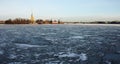 Ice-bound river Neva