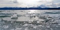 Ice-Break at Lake Laberge, Yukon Territory, Canada Royalty Free Stock Photo