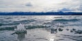 Ice-Break at Lake Laberge, Yukon Territory, Canada Royalty Free Stock Photo