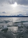 Ice-Break at Lake Laberge, Yukon Territory, Canada Royalty Free Stock Photo