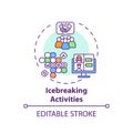 Icebreaking activities concept icon