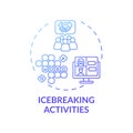 Icebreaking activities concept icon