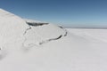 Ice breaking on the river in early spring