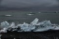 Ice in the waves, Iceland