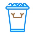 ice bucket bartender color icon vector illustration