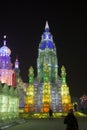 Ice Buildings at the Harbin Ice and Snow World in Harbin China