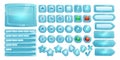 Ice buttons for ui game, gui elements Royalty Free Stock Photo