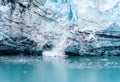 Ice calving on the Margerie Glacier, Glacier Bay National Park, Alaska Royalty Free Stock Photo