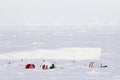 Ice camp of a polar research expedition Royalty Free Stock Photo