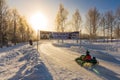 Ice carting in Lapland, Finland