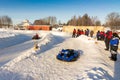 Ice carting in Lapland, Finland