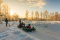 Ice carting in Lapland, Finland