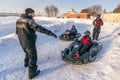 Ice carting in Lapland, Finland