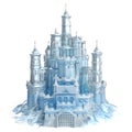 Ice castle isolated on white background Royalty Free Stock Photo