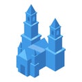 Ice castle icon isometric vector. Ice rink