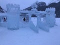 Ice Castle In The Mountains Royalty Free Stock Photo