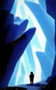 Ice cave - abstract digital art Royalty Free Stock Photo
