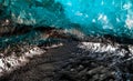 Blue ice cave view during winter in Jokulsarlon, Iceland