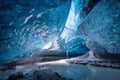 Ice cave in Vatnajokull, Iceland. Royalty Free Stock Photo