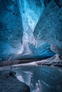 Ice cave in Vatnajokull, Iceland.