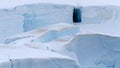 Ice cavern doorway opening in Antarctic glacier Royalty Free Stock Photo