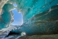 Ice caves in Iceland Royalty Free Stock Photo