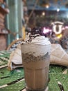 ice chcolate oreo frappe whipcream Royalty Free Stock Photo