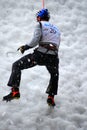 Ice climbing Royalty Free Stock Photo