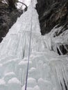 Ice climbing Royalty Free Stock Photo