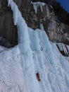 Ice climbing Royalty Free Stock Photo