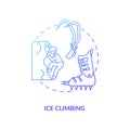 Ice climbing concept icon