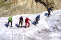 Ice climbing group Royalty Free Stock Photo